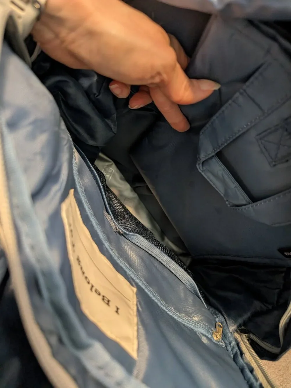 Columbia diaper bag backpack blue gray